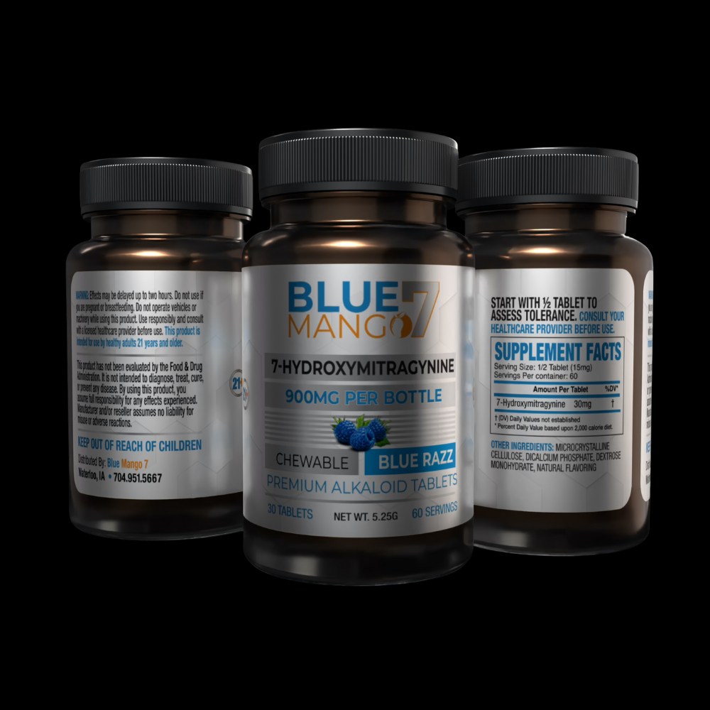 Blue Razz 7-Hydroxy 30 Count Bottle - BEST VALUE!! BEST TABLET ON THE MARKET GUARANTEED!!